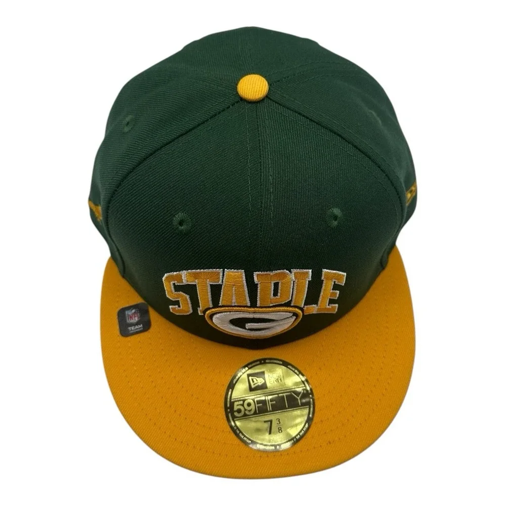 New Era x Staple Green Bay Packers 59FIFTY‎ Hat Cap 7 3/8 Fitted NFL Football